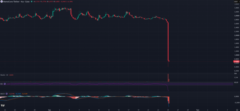 Memecoin, проект, привлекший внимание на криптовалютном рынке, потерял более 80% своей стоимости!