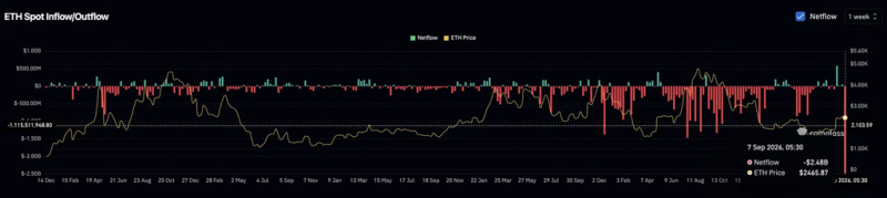 Прогноз цены Ethereum: сможет ли ETH удержать свой канал после рекордного исхода биржи на $2,48 млрд?